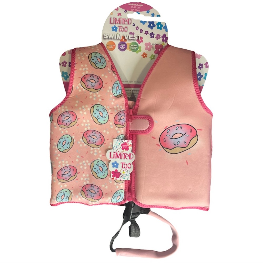 NEW Limited Too Donut Themed Swim Vest / Life Jacket